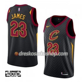 Dječji NBA Dres Cleveland Cavaliers LeBron James 23 Nike 2017-18 Crna Swingman